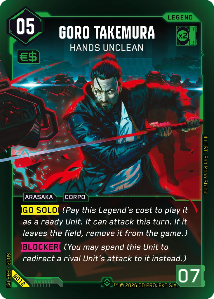 Goro Takemura — Hands Unclean — Embracing Power — Beta Starter Deck #β012