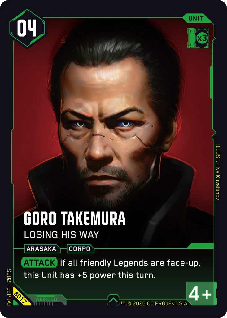 Goro Takemura — Losing His Way — Embracing Power — Beta Starter Deck #β017