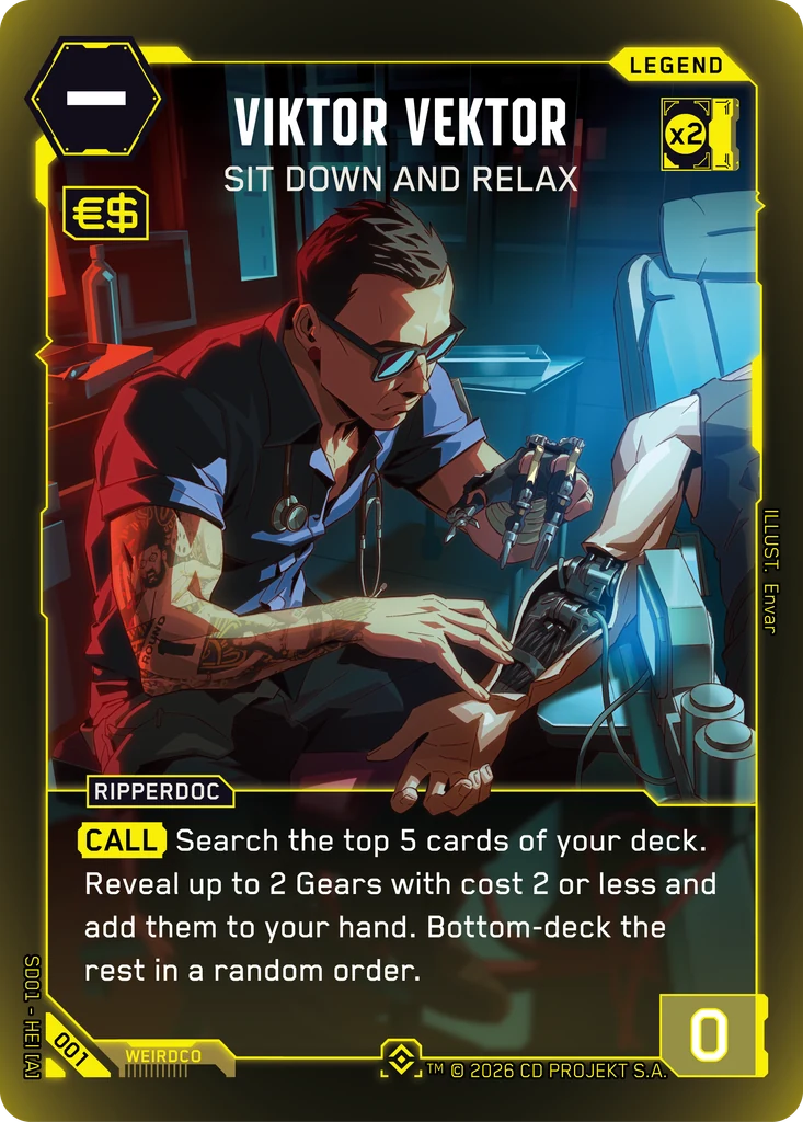 Viktor Vektor — Sit Down and Relax — Cyberpunk TCG Legend