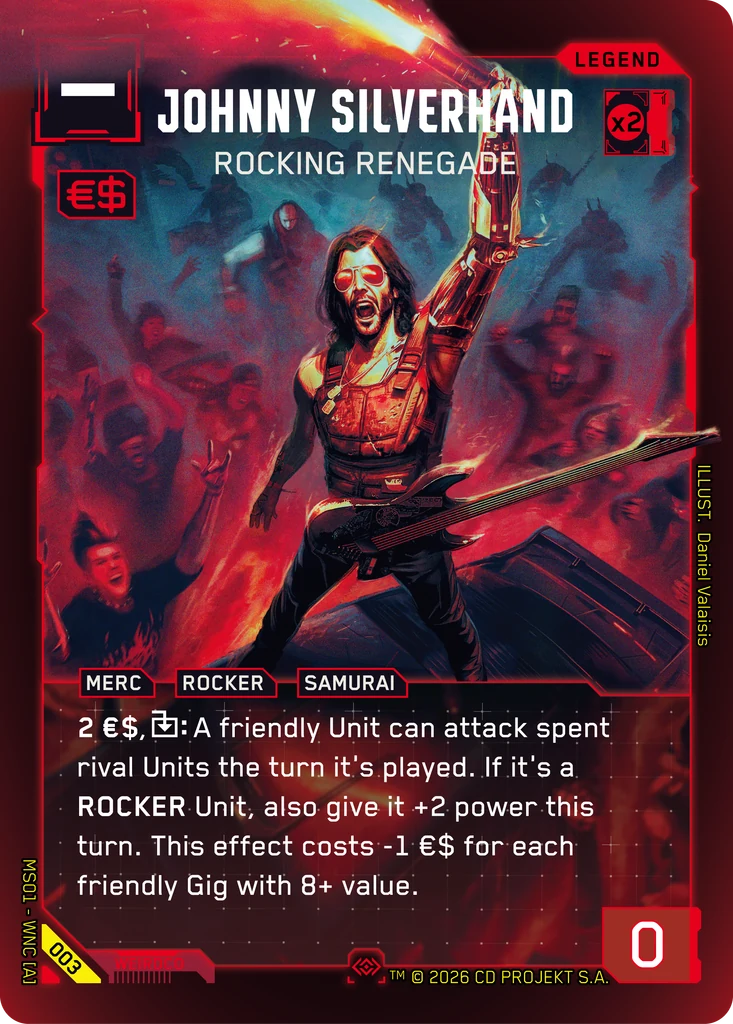 Johnny Silverhand — Rocking Renegade — Cyberpunk TCG Legend