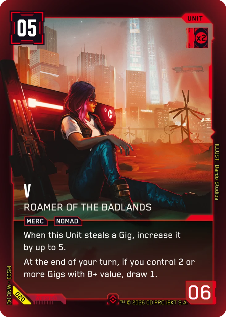 V — Roamer of the Badlands — Cyberpunk TCG Unit
