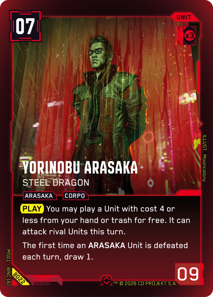 Yorinobu Arasaka — Steel Dragon — Welcome to Night City — Beta #β022