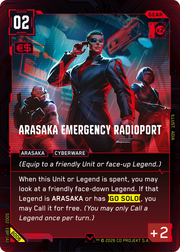 Arasaka Emergency Radioport — Embracing Power — Beta Starter Deck #β006