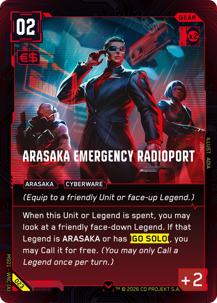 Arasaka Emergency Radioport — Cyberpunk TCG Gear