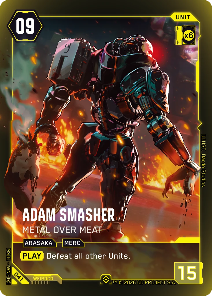 Adam Smasher — Metal Over Meat — Cyberpunk TCG Unit