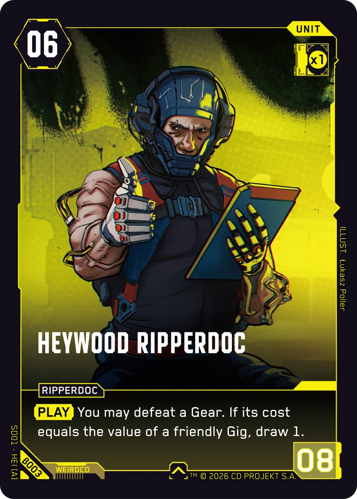 Heywood Ripperdoc — The Heist — Beta Starter Deck #β003