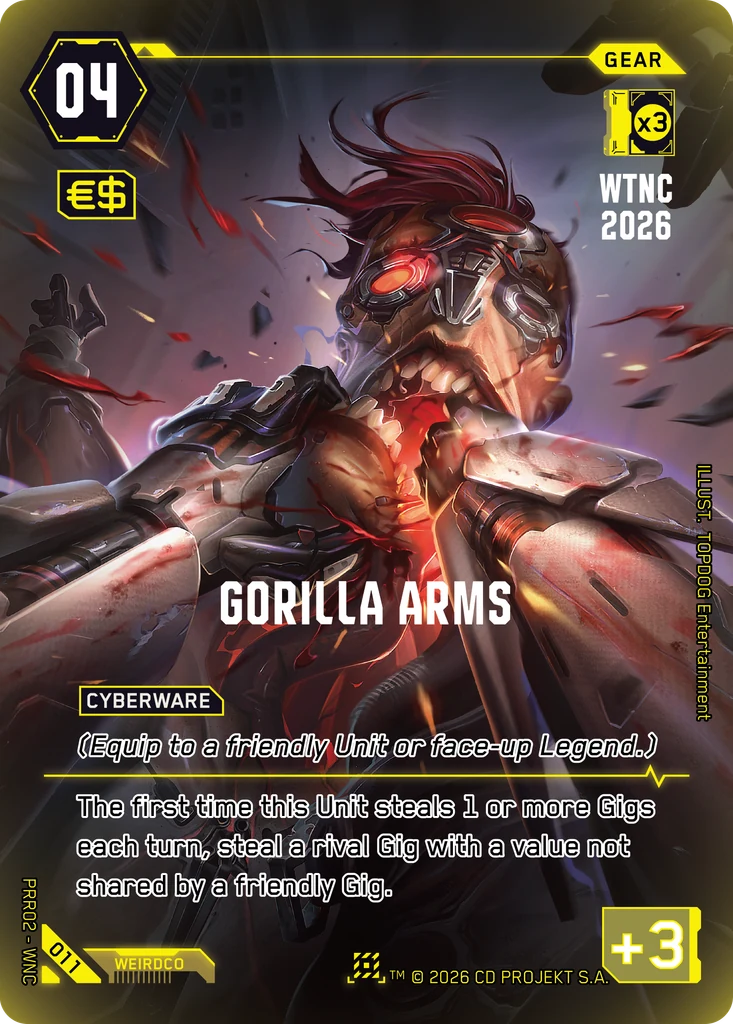 Bras de Gorille, Pre-Release Retail #011