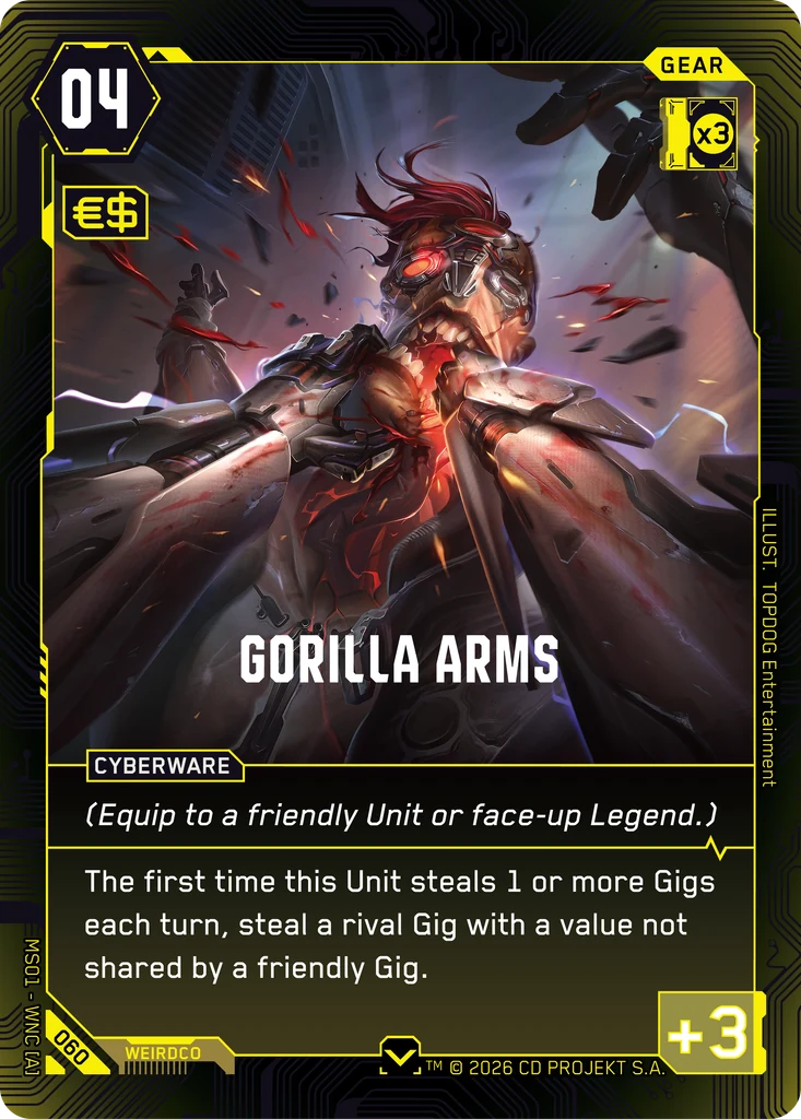 Gorilla Arms — Cyberpunk TCG Gear