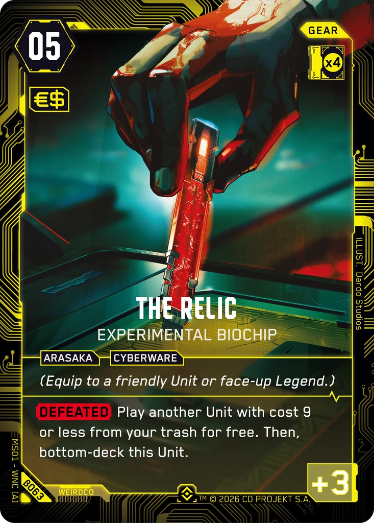 The Relic — Experimental Biochip — Welcome to Night City — Beta #β063