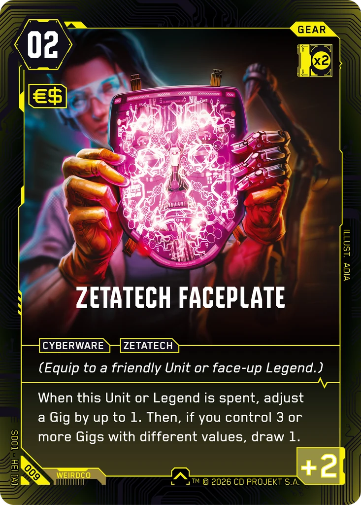 Zetatech Faceplate — The Heist — Retail Starter Deck #009
