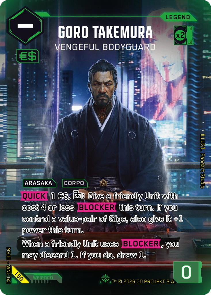 Goro Takemura: Garde du Corps Vindicatif, Welcome to Night City — Retail #150