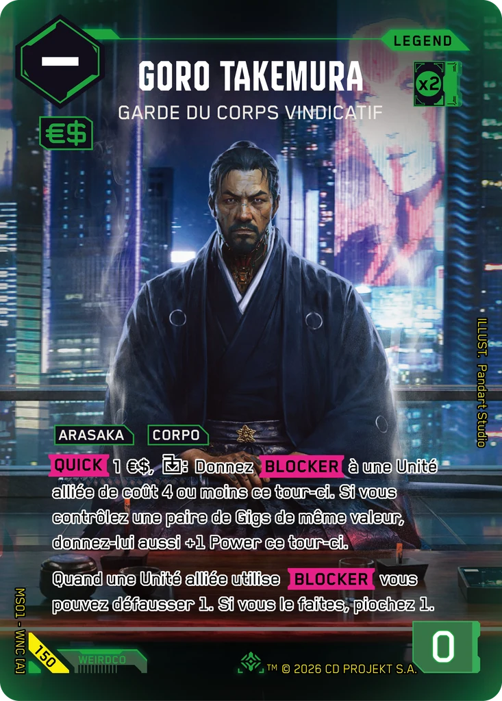 Goro Takemura: Garde du Corps Vindicatif, Welcome to Night City — Retail — FR #150