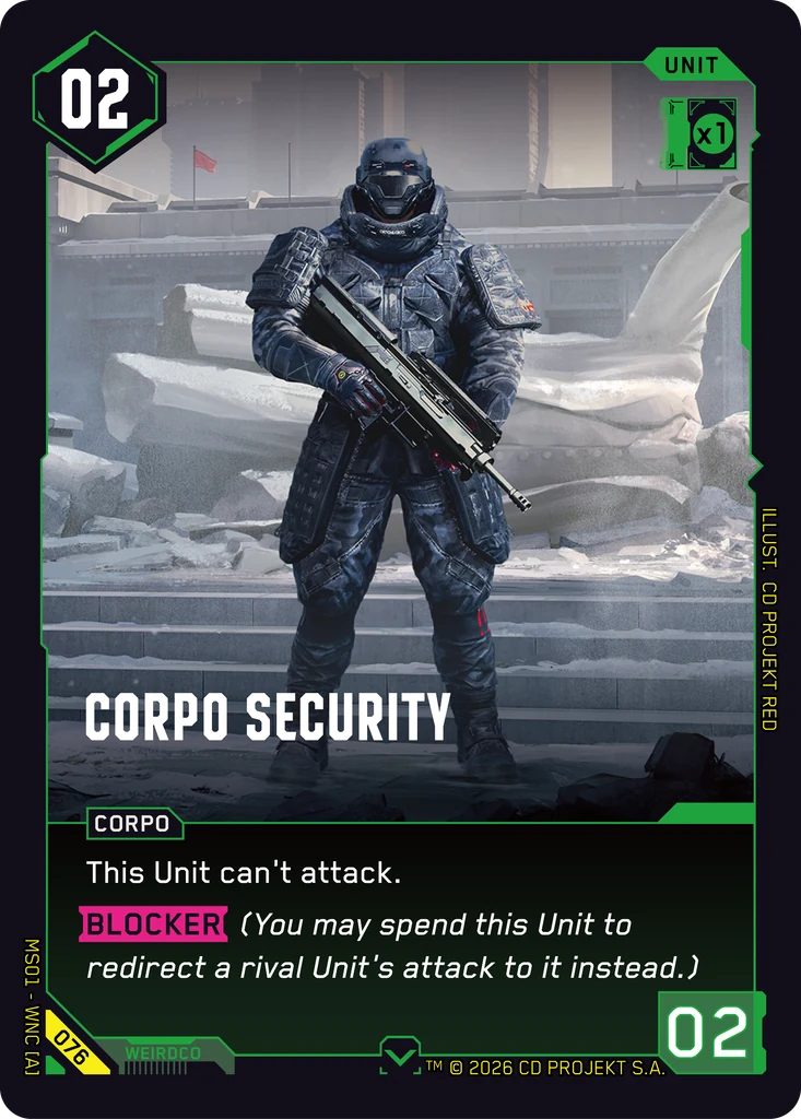 Corpo Security — Cyberpunk TCG Unit