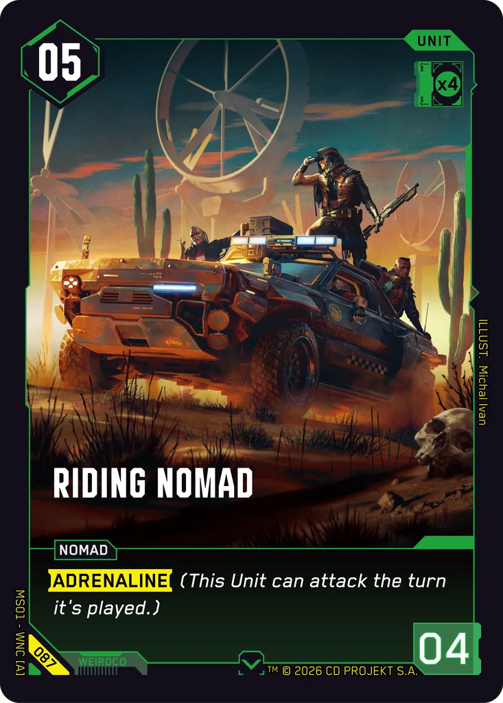 Riding Nomad — Cyberpunk TCG Unit
