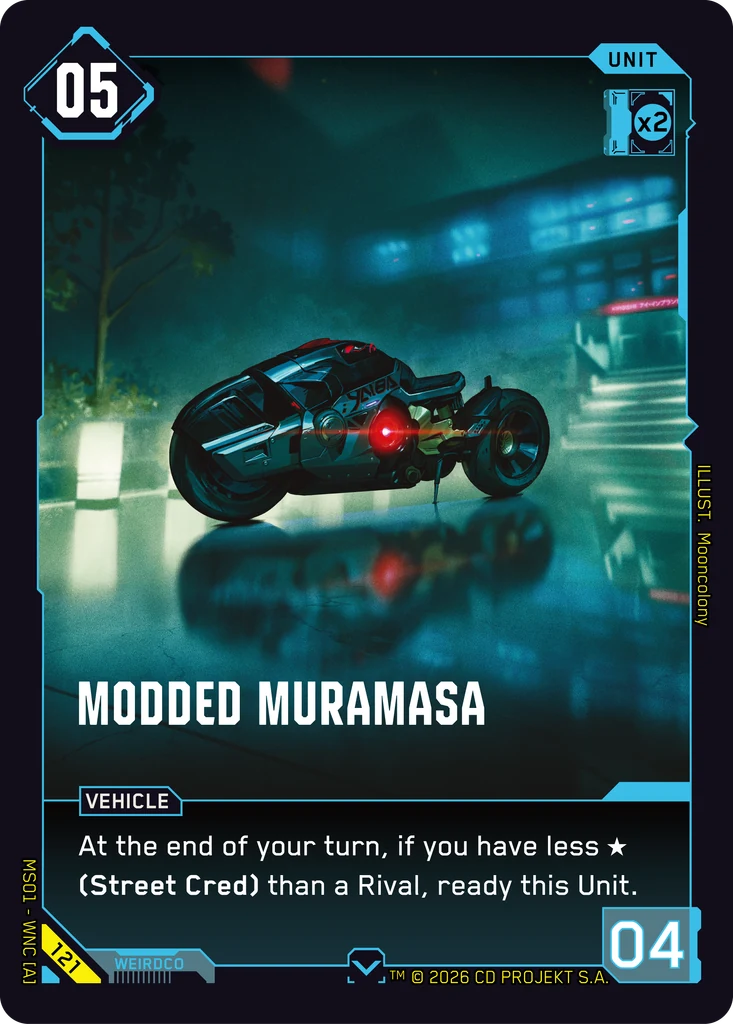 Modded Muramasa — Cyberpunk TCG Unit