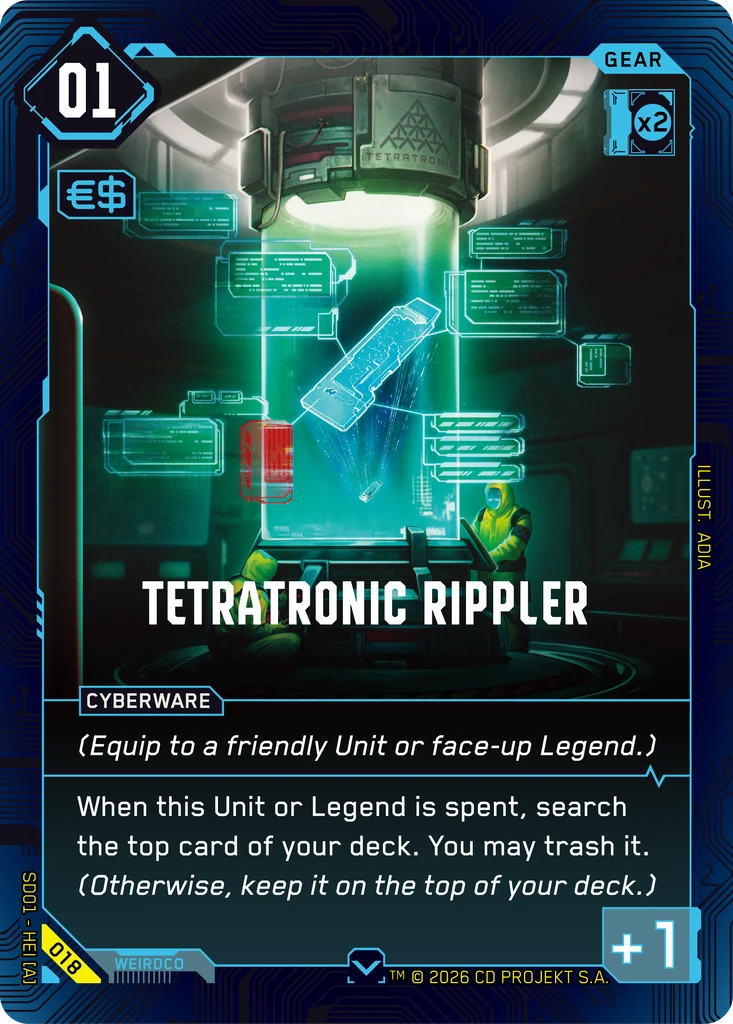 Tetratronic Rippler — The Heist — Retail Starter Deck #018