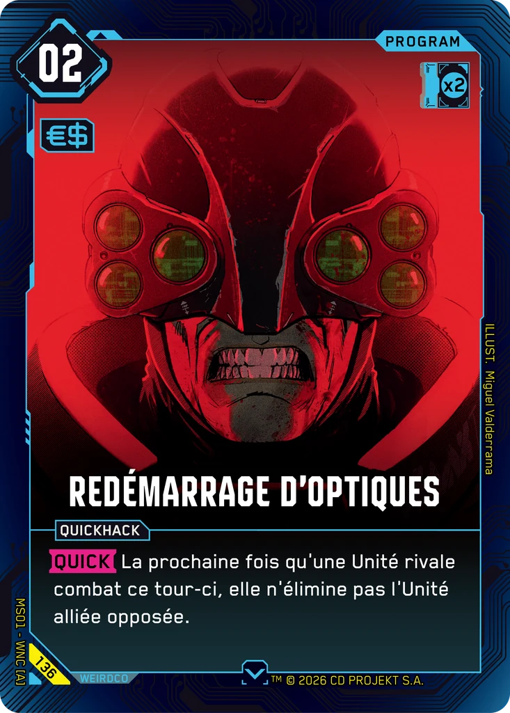 Redémarrage d'Optiques, Cyberpunk TCG Program